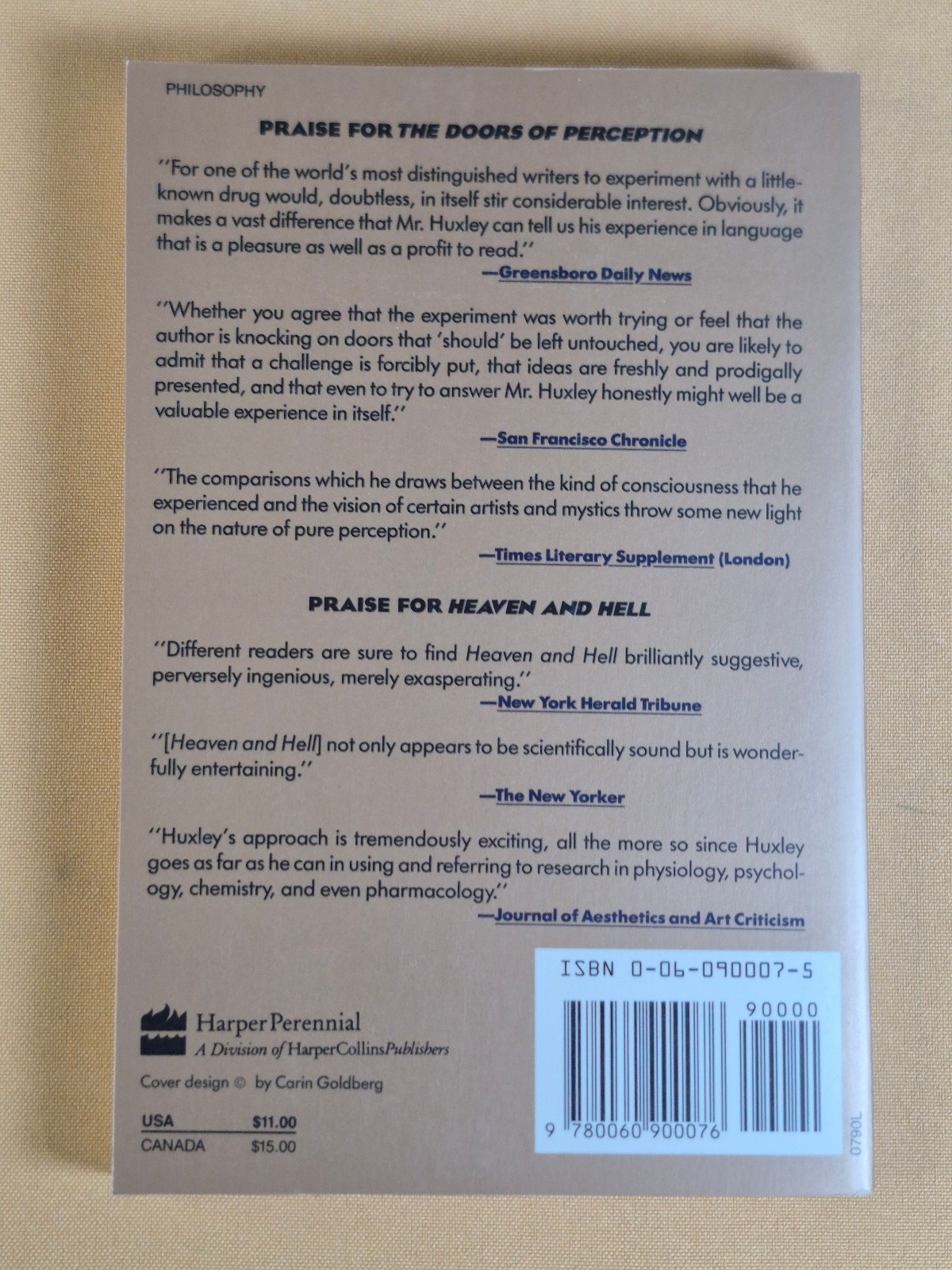The Doors of Perception and Heaven and Hell – Aldous Huxley – Harper Perennial