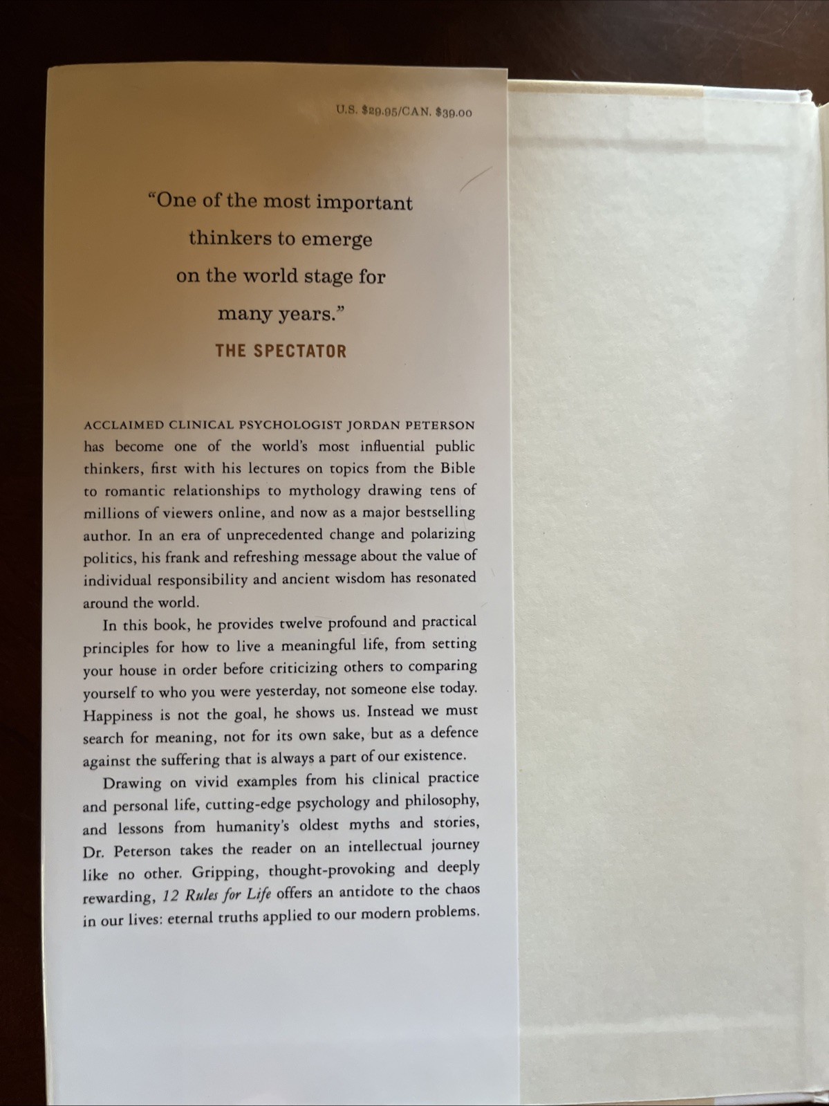 12 Rules for Life by Jordan B. Peterson (2018, Hardcover, First Ed/Later Print)