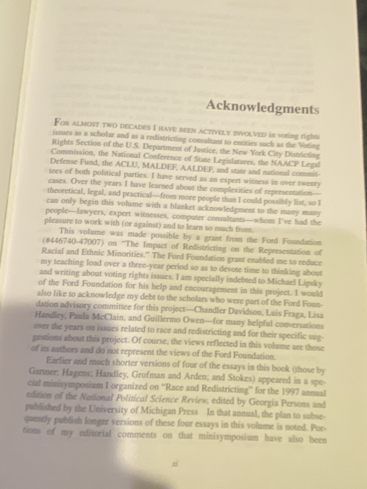 Race and Redistricting in the 1990s by Lisa Handley, Matthew Schousen, Mark…