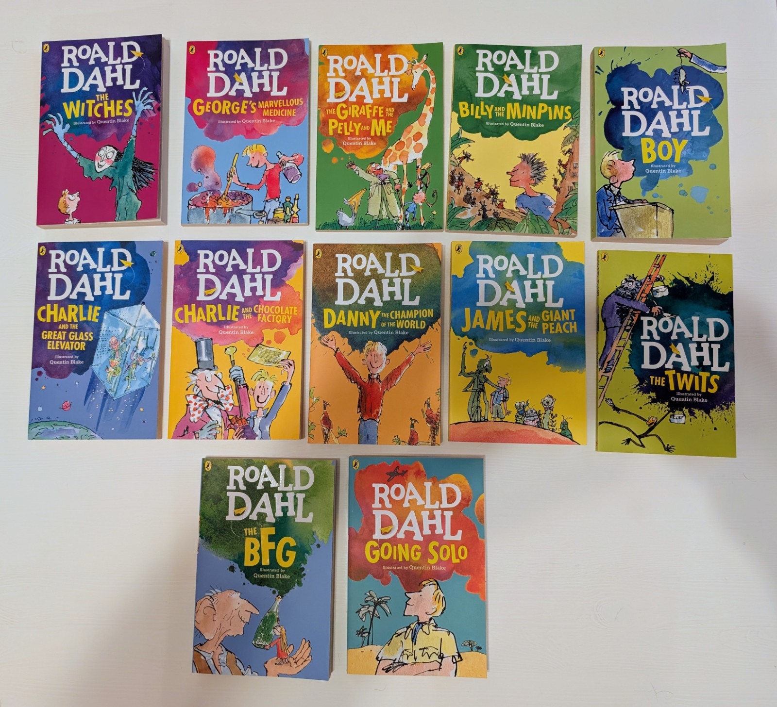 Roald Dahl Lot of 12 Books Puffin PB Set Illustrated by Quentin Blake