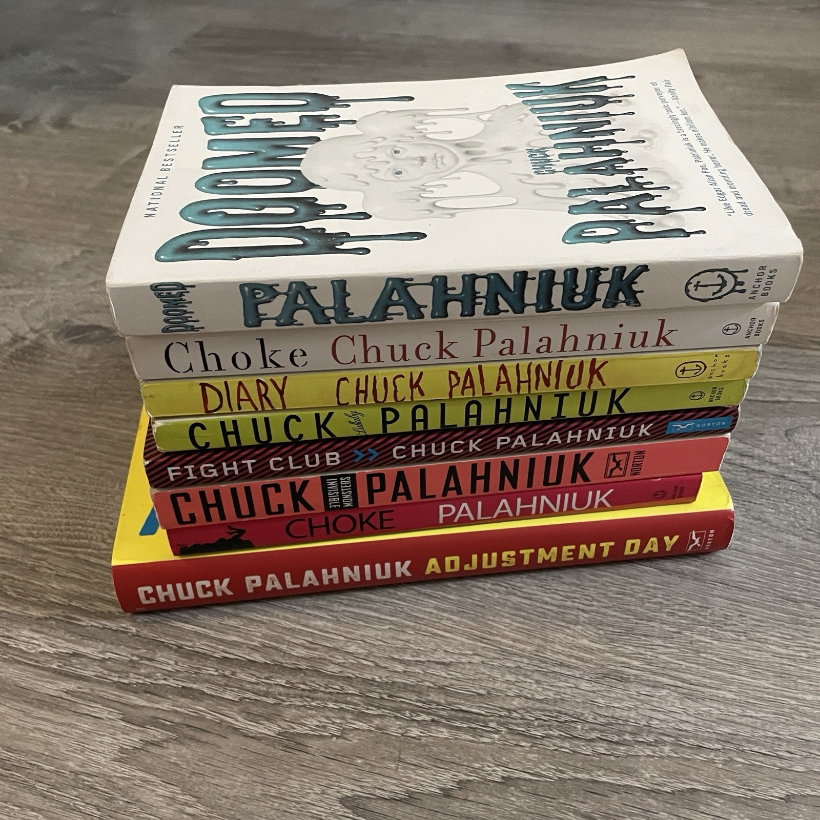 Chuck Palahniuk 9 Book Lot Fight Club & Choke & Adjustment Day & Diary * Lullaby