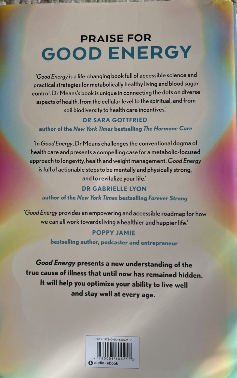 Dr. Casey Means Good Energy (Hardback) in perefct shape p5073