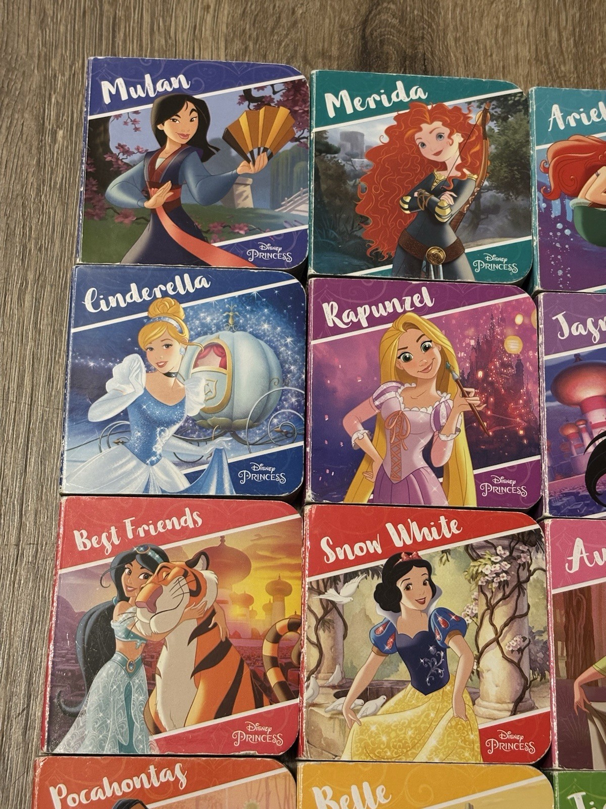 Disney Princess 3” Mini Board Books Set Of 12 – Good Used Condition 2018
