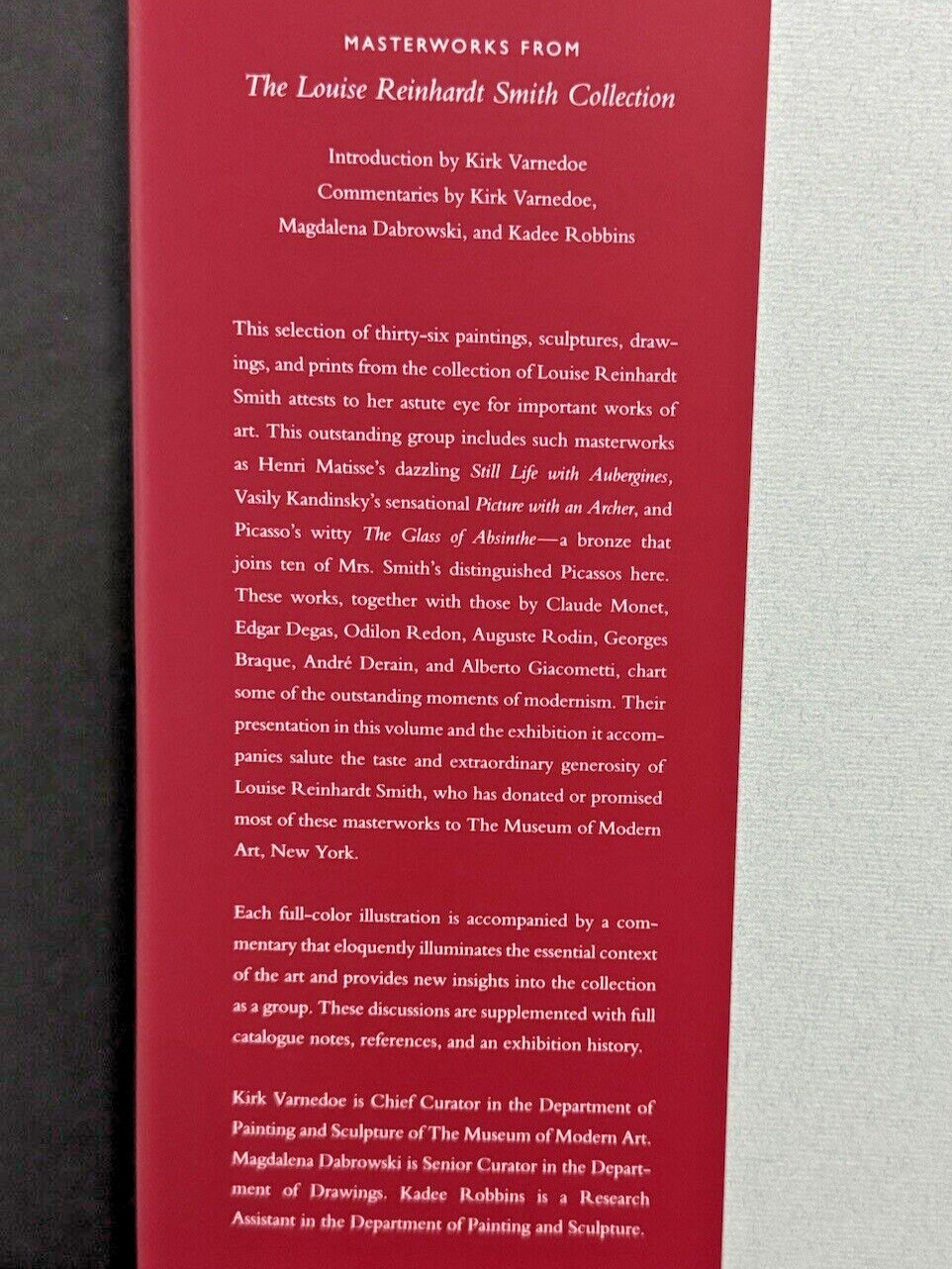 VTG Masterworks from the Louise Reinhardt Smith Collection MOMA 1995 HARDBACK