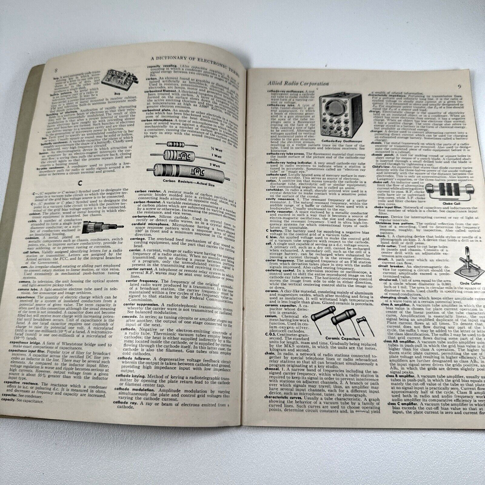 Vtg 1953 Dictionary Of Electronic Terms Published By Allied Radio Shack Read