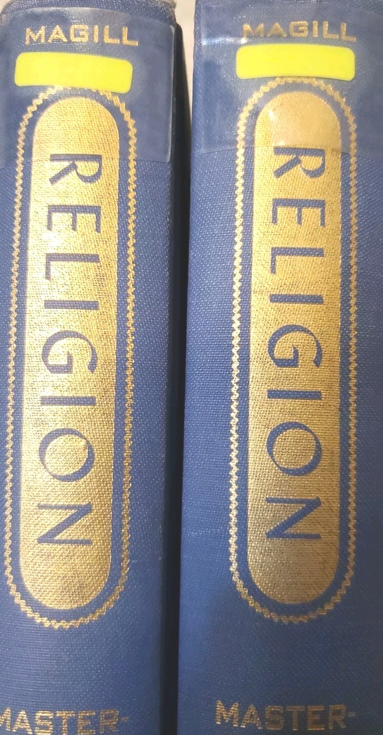 MASTERPIECES OF CHRISTIAN LITERATURE Summary Form 1960s Frank Magill 2 Vol Set