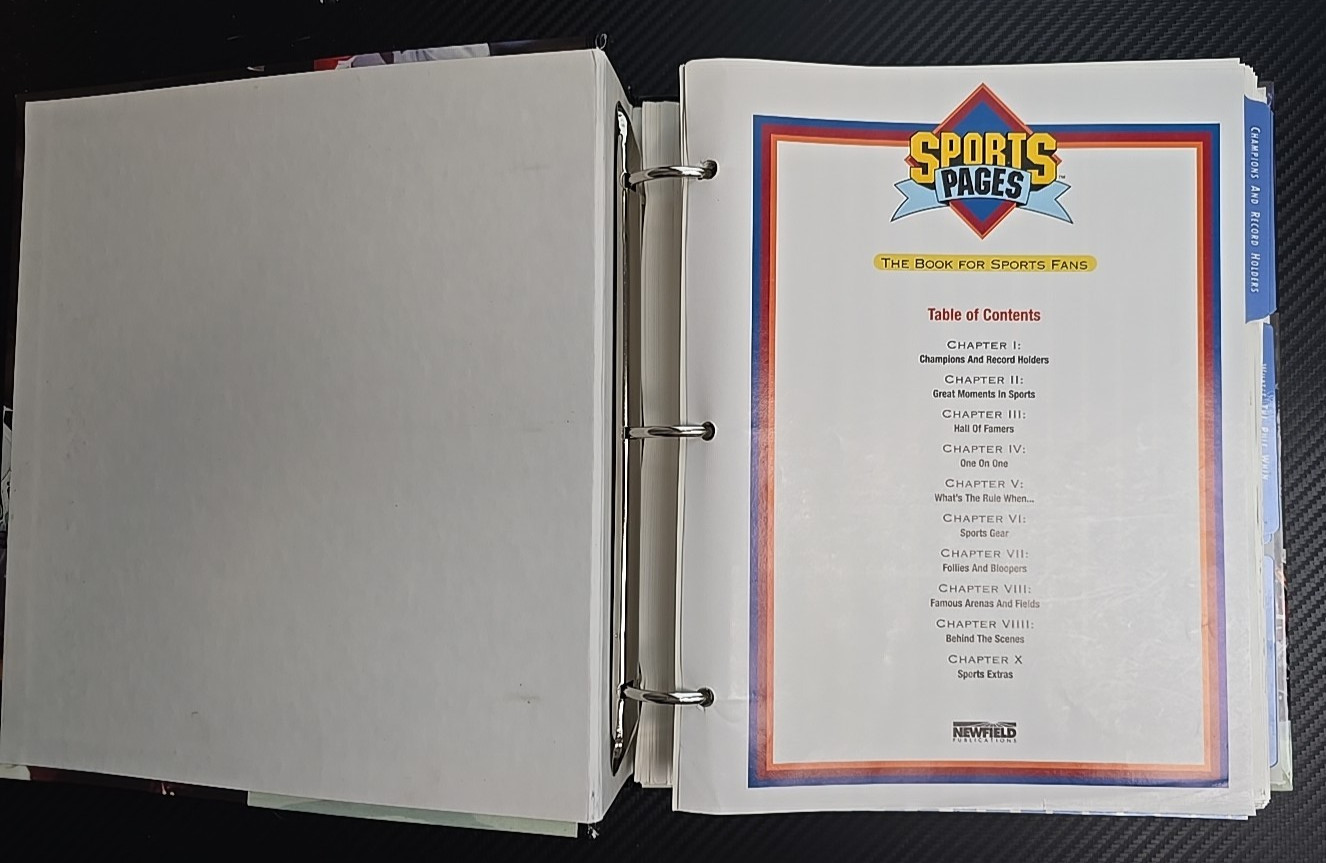 Vintage 1996 „Sports Pages: The Book For Sports Fans“ Collector’s Hardcover Bind