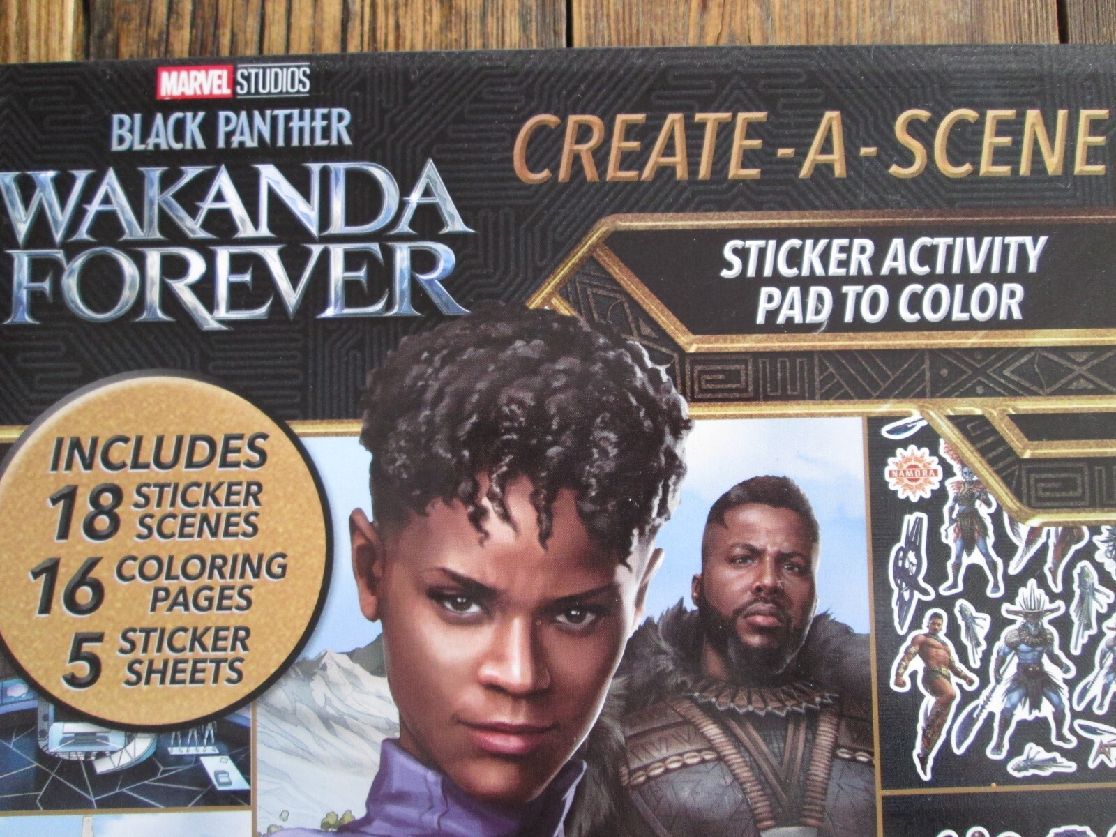 NEW Black Panther Wakanda Forever Create-a-Scene Book Bendon Sticker Coloring