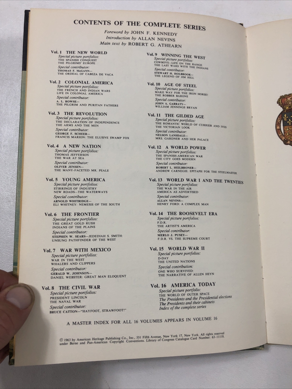 American Heritage U. S. History: Vol. 1: The New World – Athearn (HC, 1963)