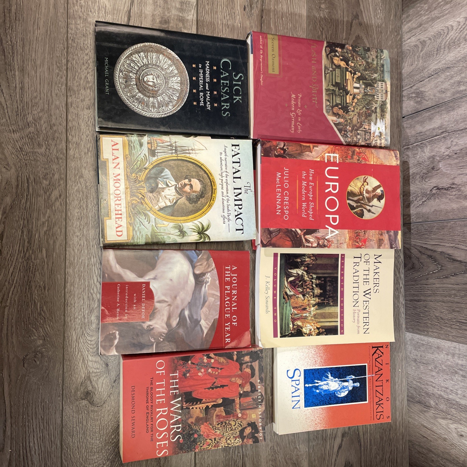 European History & Western Civ Lot 8 Books – Ancient Rome, War of Roses, Spain