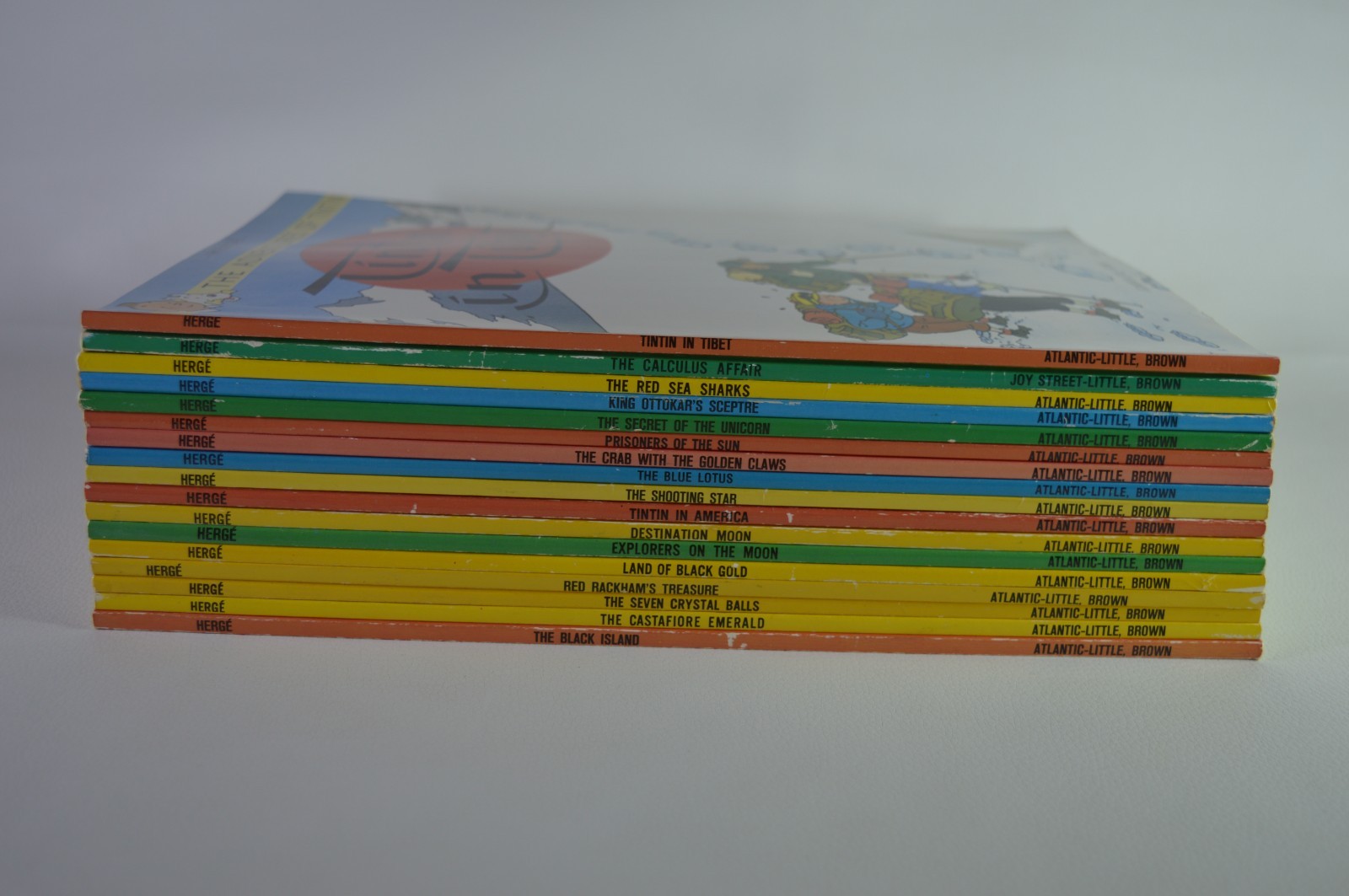 Lot of 17 The Adventures of Tintin by Herge Paperback Books 1970s 80s Vintage