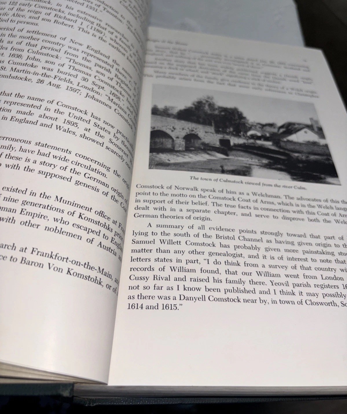 A History And Genealogy Of The Comstock Family In America 1949 Hardback Green