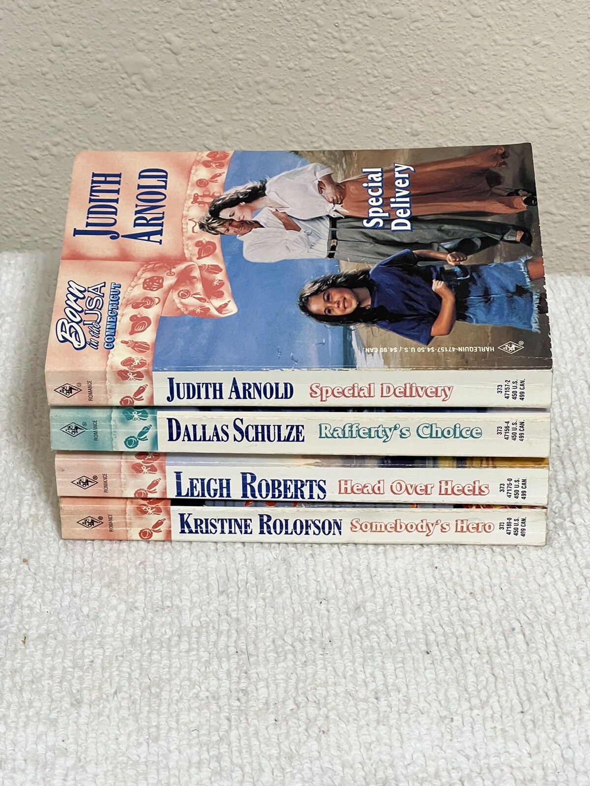Harlequin Born In The USA Romance Series Lot 4 Paperback Books