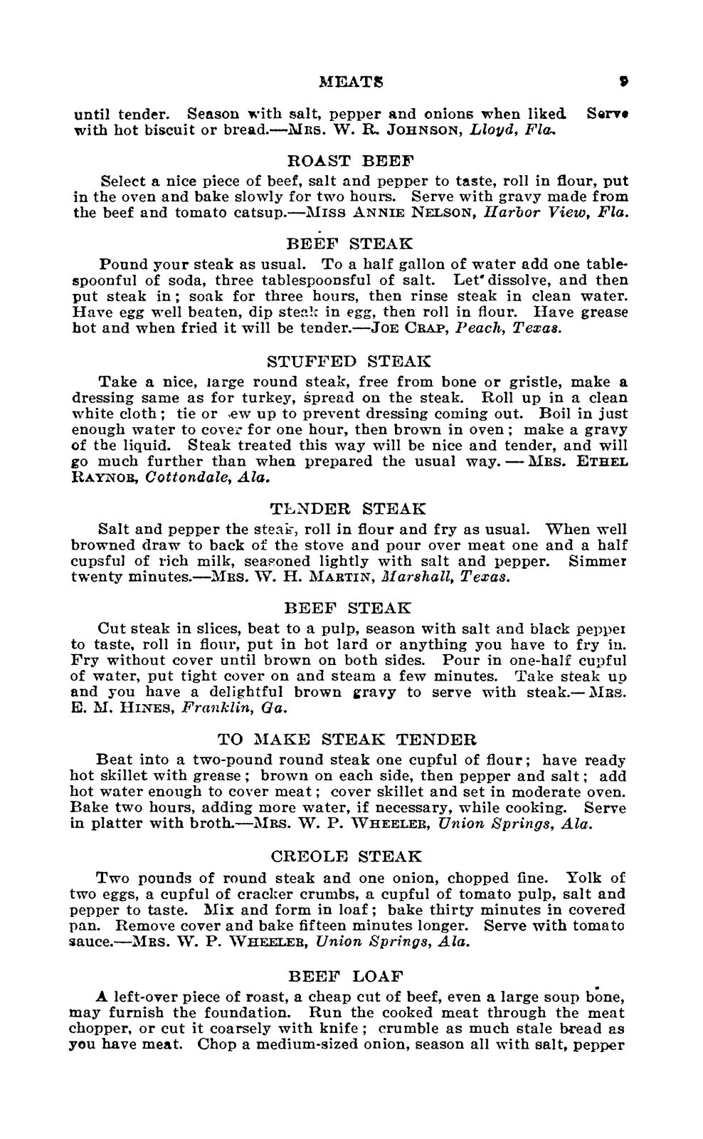 1912 Favorite Southern Recipes Vintage Cook Book 222 Pages