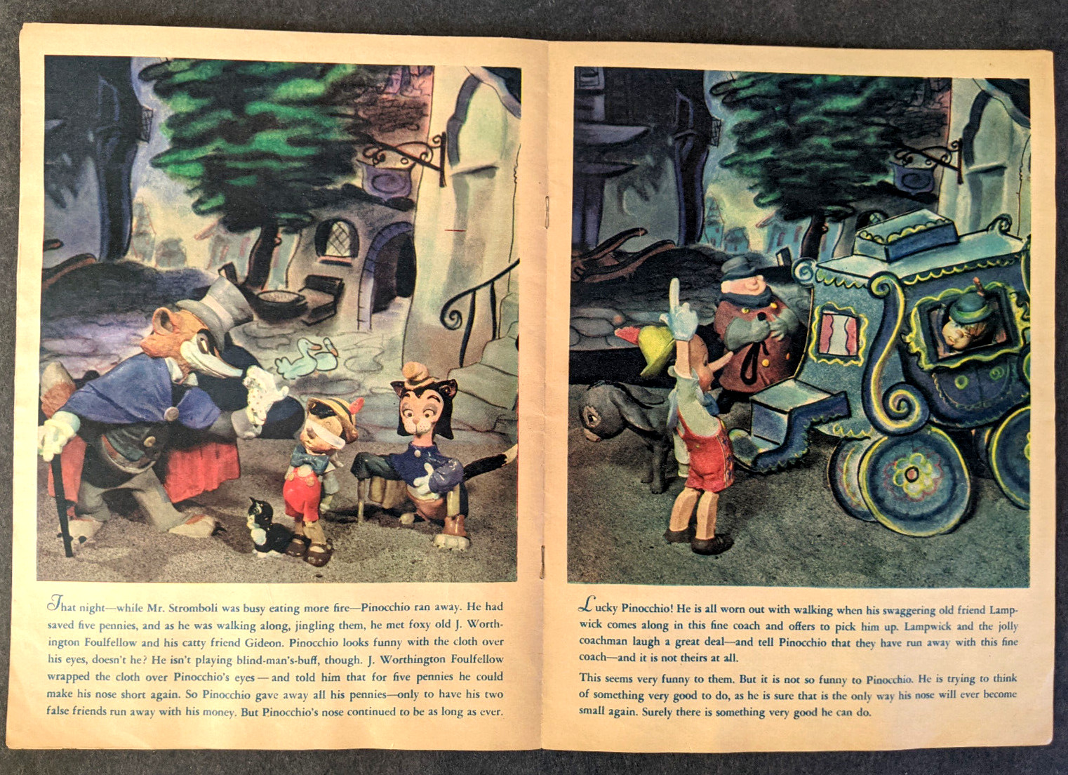 Pinocchio Pinocchio’s Christmas Party 1939 Disney Give Away Toytown Boston