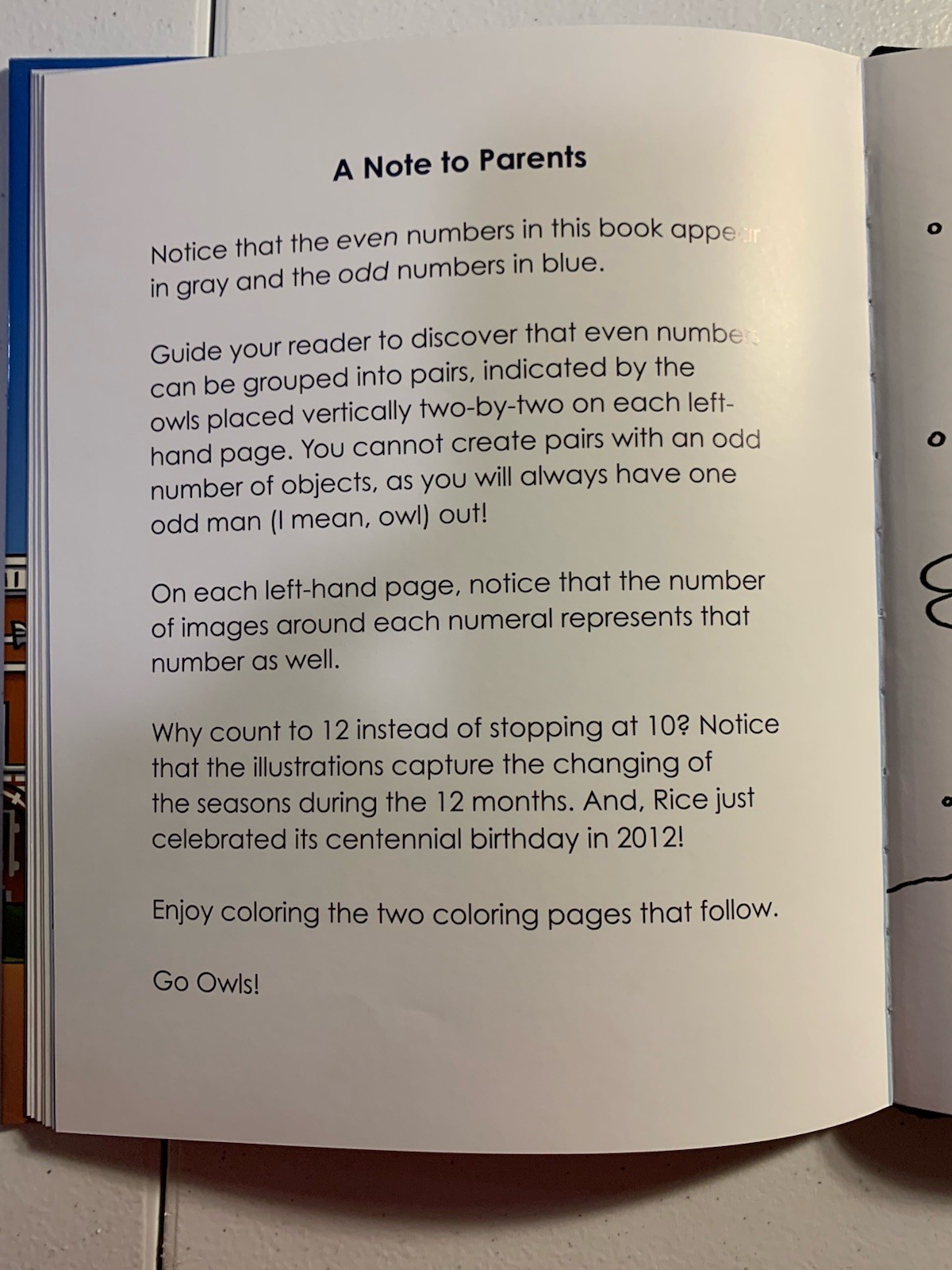 Count on Rice: Fun Facts from 1 to 12 – Hardcover By Ward, Robin – VERY GOOD