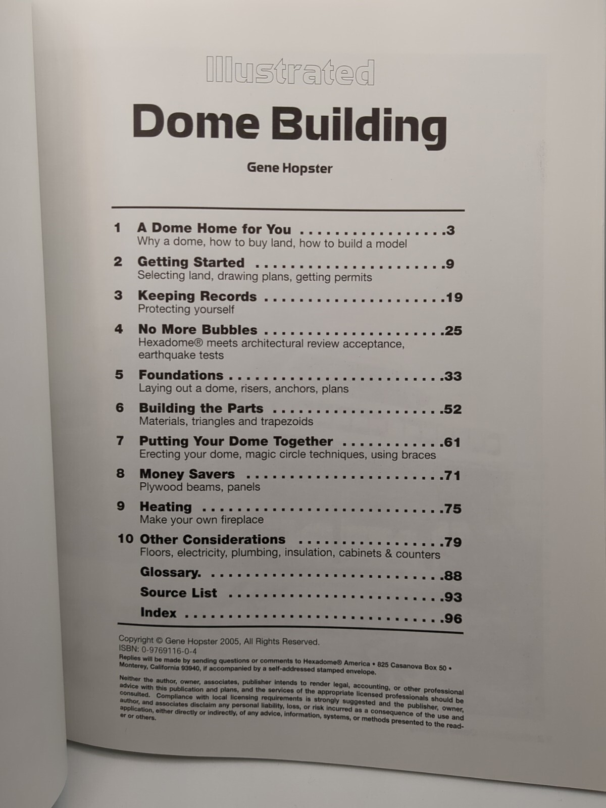 Illustrated Dome Building : Step-by-Step Complete Plans by Gene Hopster