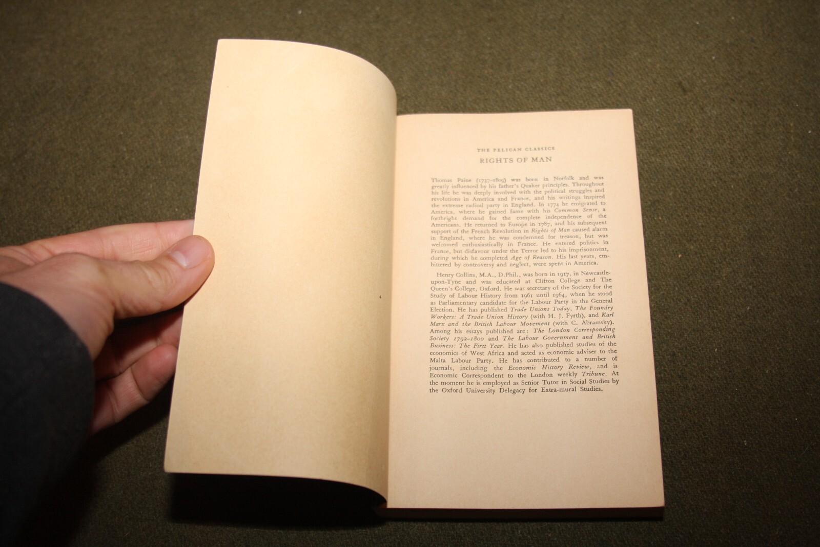 Rights of Man by Thomas Paine 1969 PB Pelican Classics