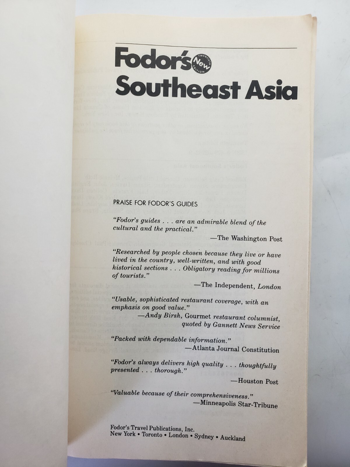 Southeast Asia by Fodor’s
