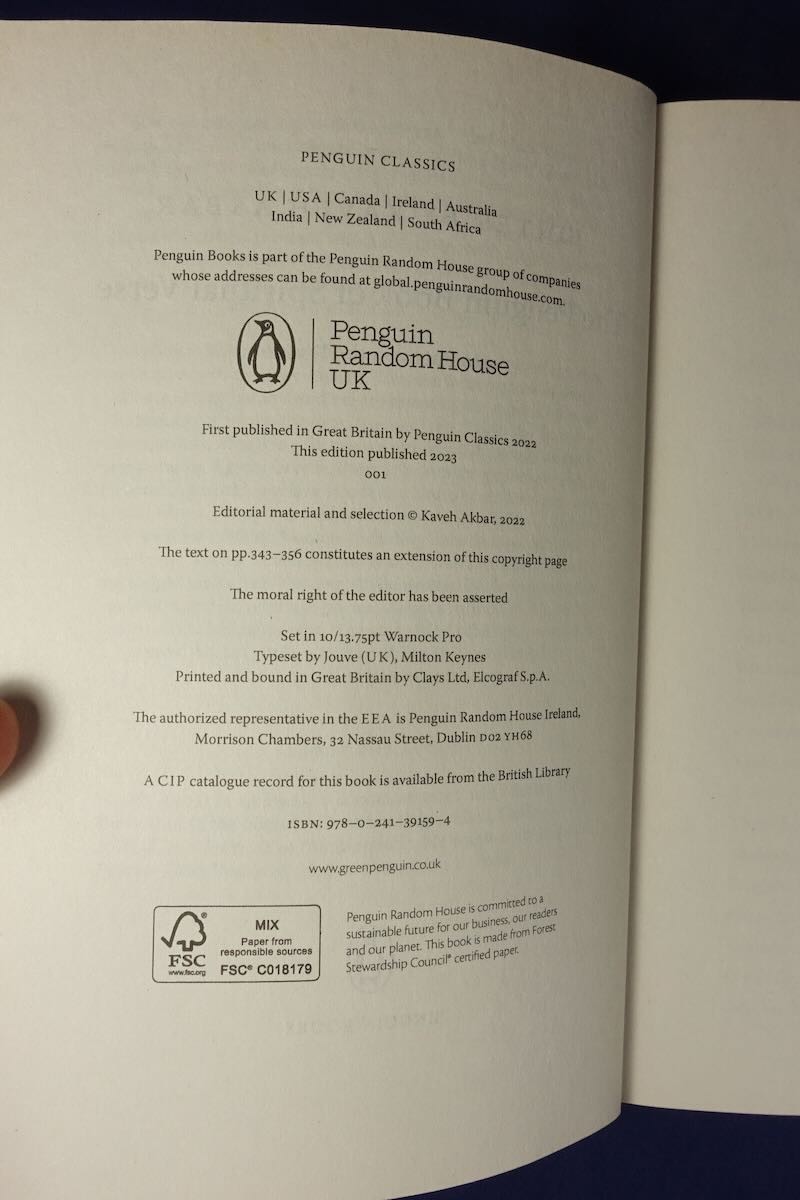 THE PENGUIN BOOK OF SPIRITUAL VERSE Kaveh Akbar 110 POETS ON THE DIVINE