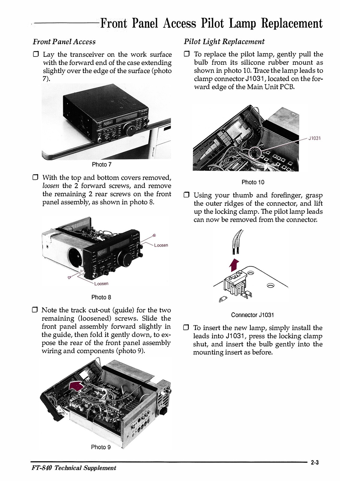 YAESU FT-840 HF Transceiver Service Manual – BOUND – COVERS – XL FOLDOUT PAGES