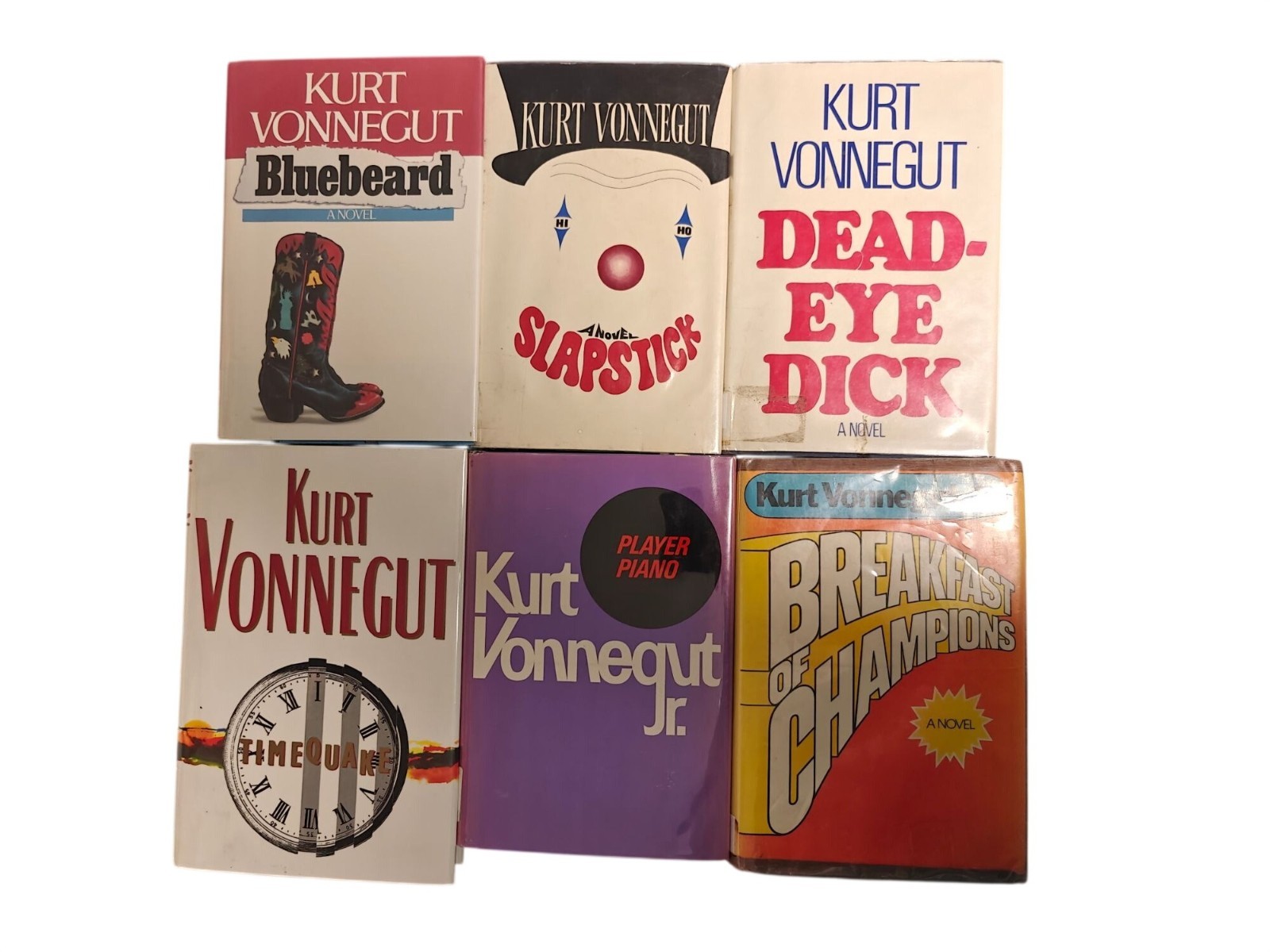 Kurt Vonnegut Lot Of 6 Hardcover Books Ex-Library Classic Literary SciFi