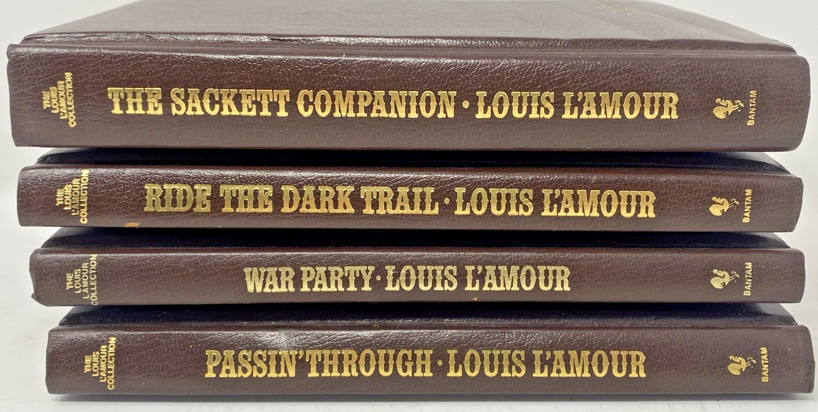 Louis L’Amour Lot of 4~ Imitation Leather Excellent Condition~ Bantam Books