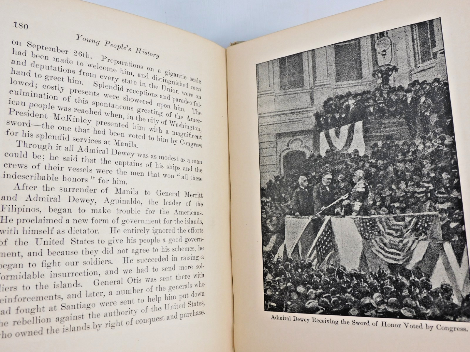 Antique Young People’s History Of The Spanish War 1900 Prescott Holmes Illus HC