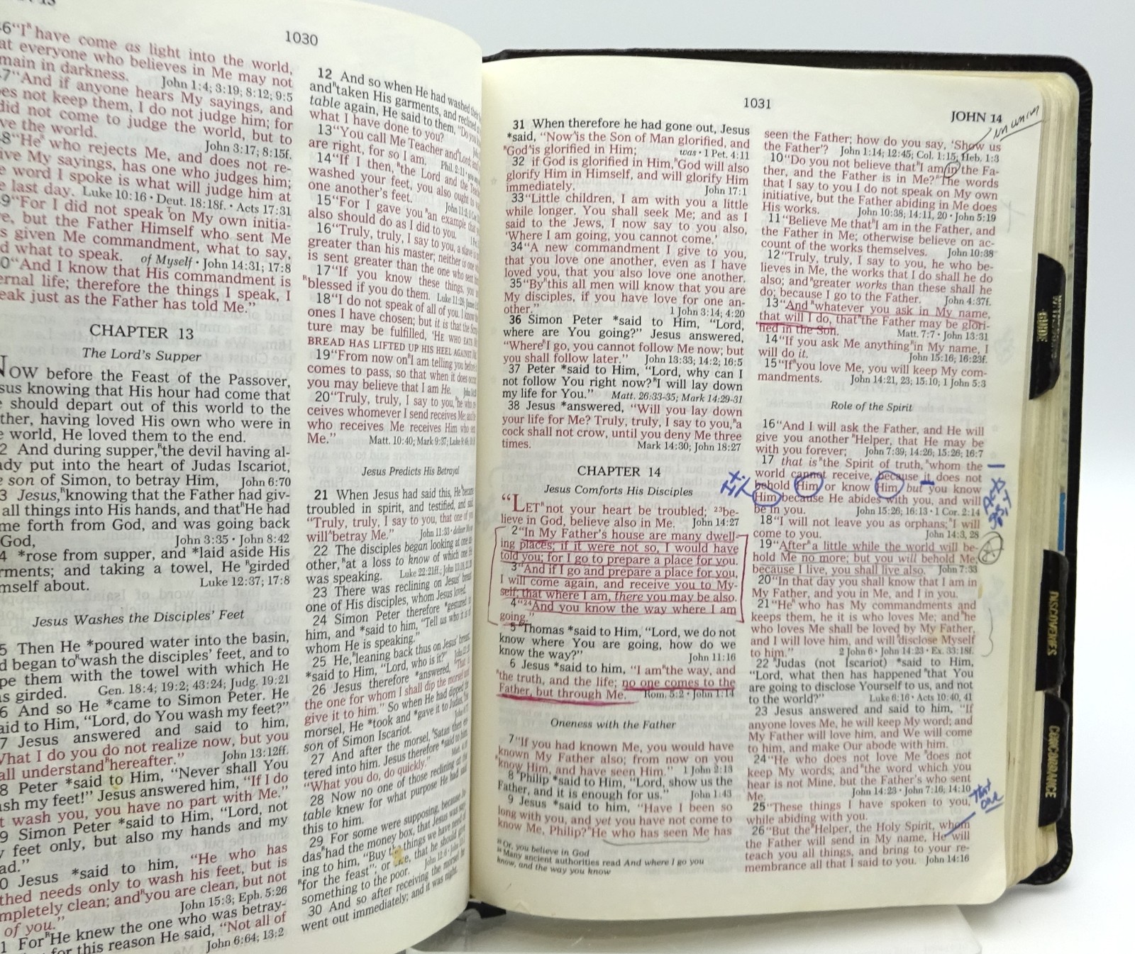 The Open Bible New American Standard Black Genuine Leather Nelson 956DEM 1978