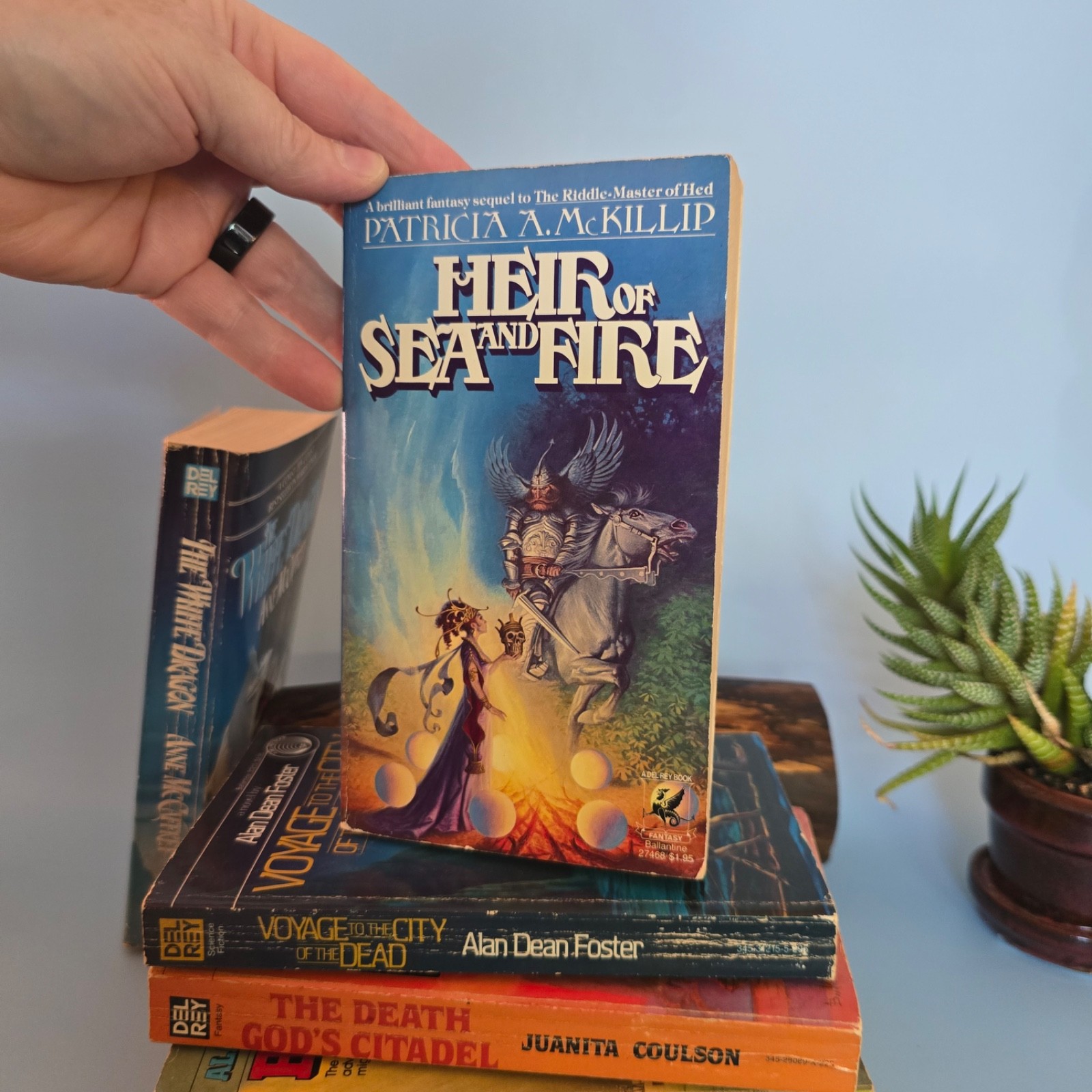 Vintage Del Rey Sci-Fi Fantasy Paperback Lot 6 Foster McCaffrey McKillip 70s 80s