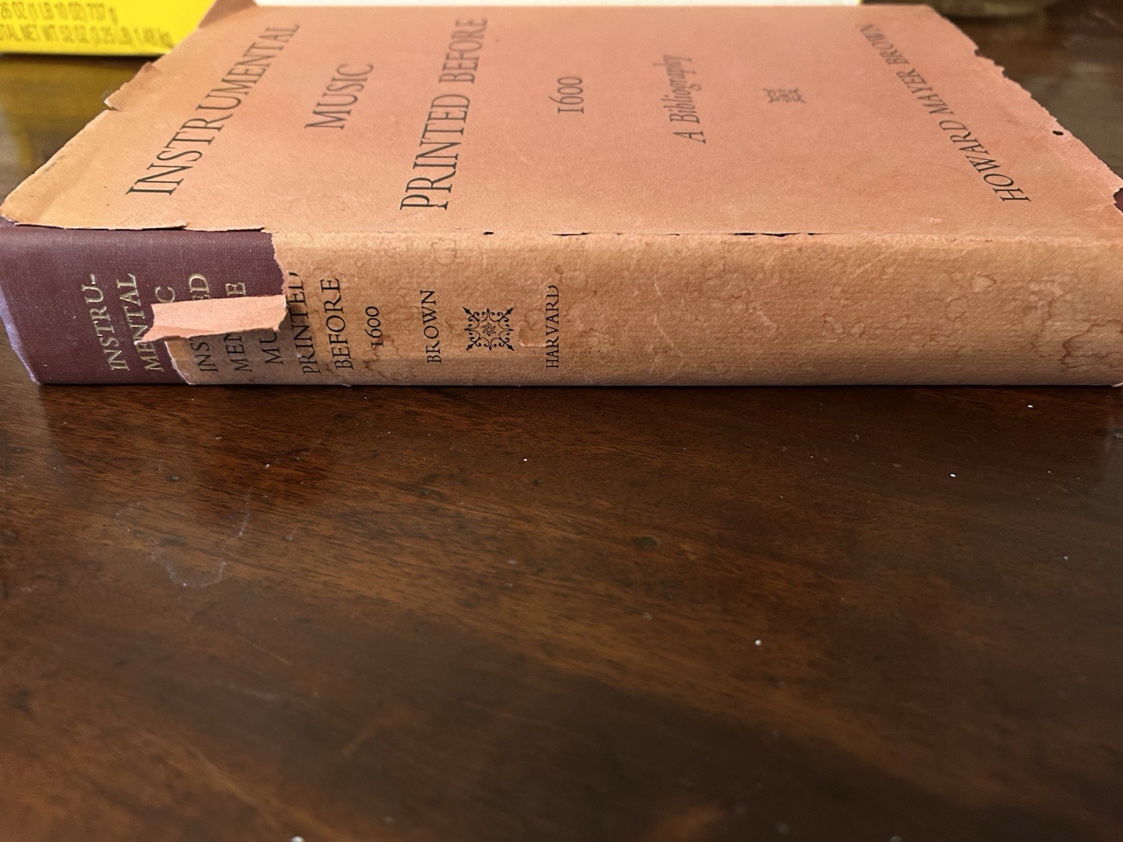 Instrumental Music Printed Before 1600 : A Bibliography Howard Mayer Brown VTG