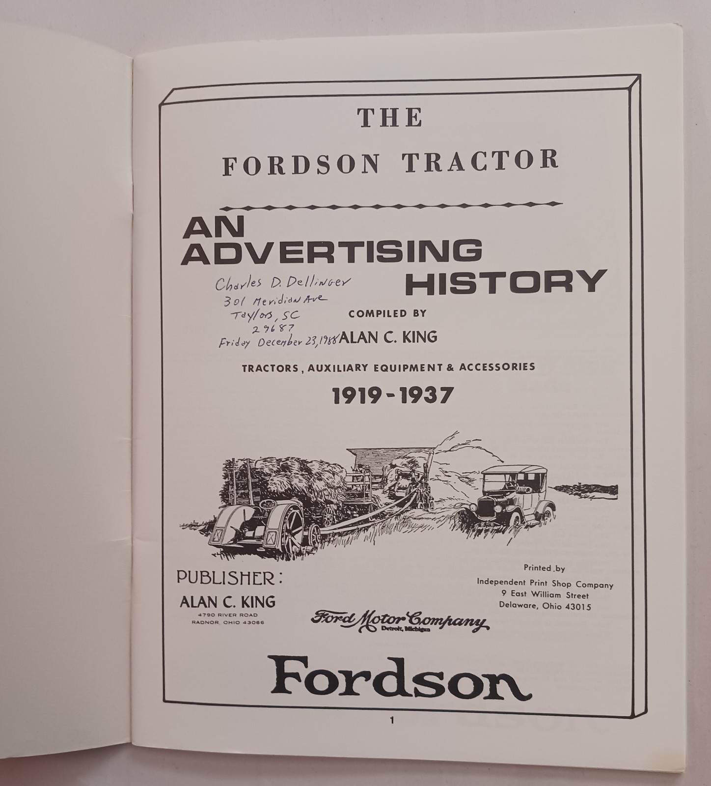 Fordson Tractor Ford Motor Company An Advertising History 1919 to 1937