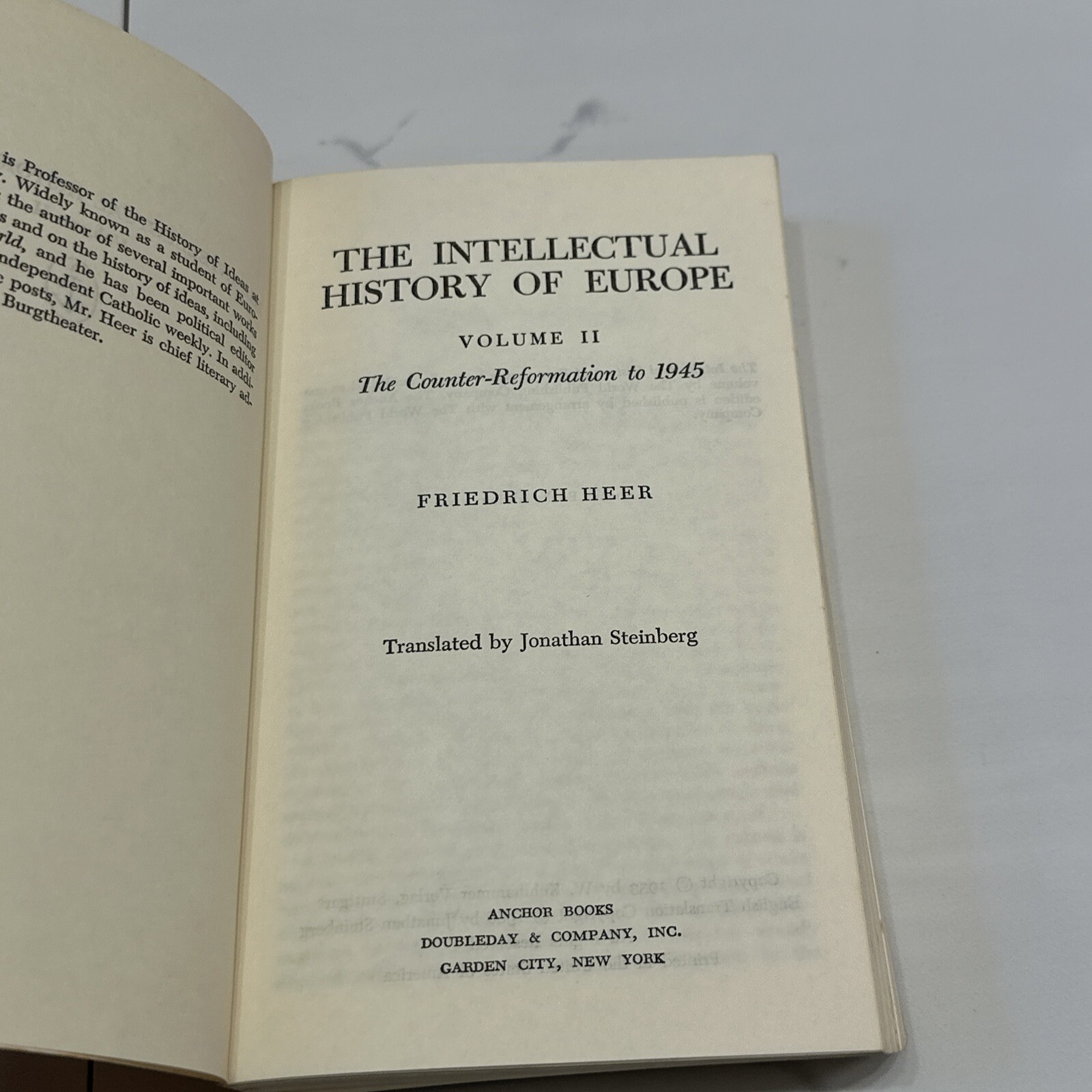 The Intellectual History of Europe Volume I & II Beginnings Of Western Thought
