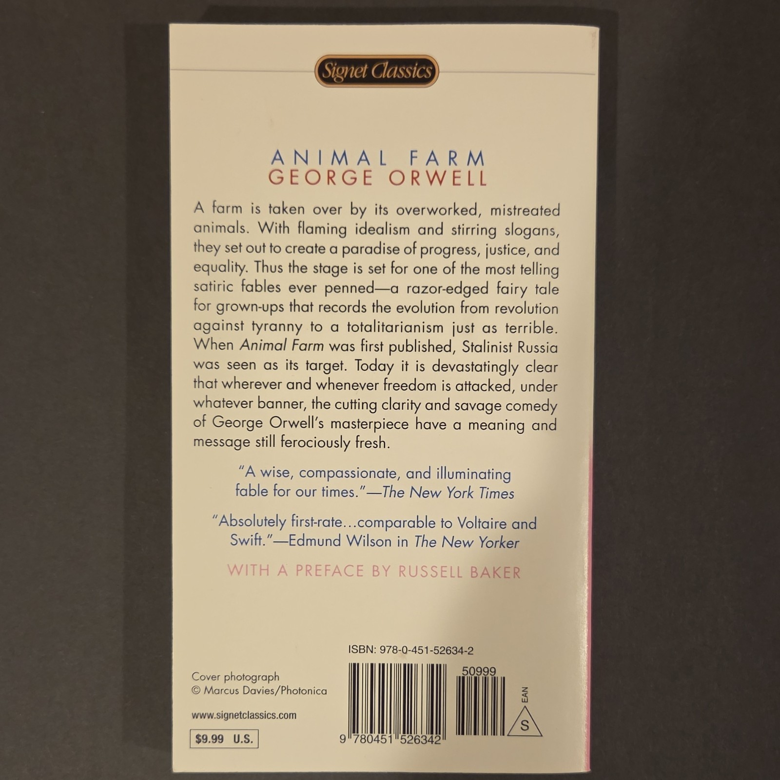 George Orwell Animal Farm 75th Anniversary Edition Signet Classics Paperback