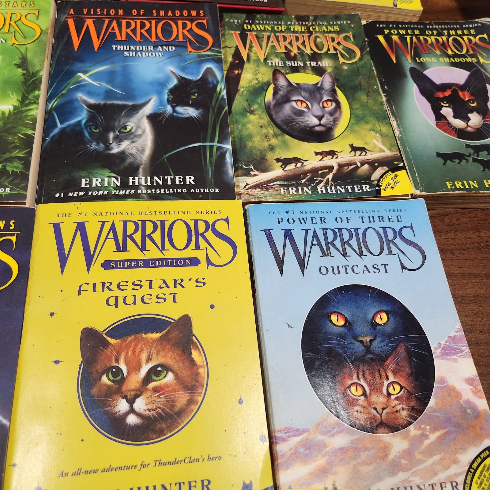 Warriors Lot of 13 Books Cat Series Bundle By Erin Hunter, 3 HC, 10 PB