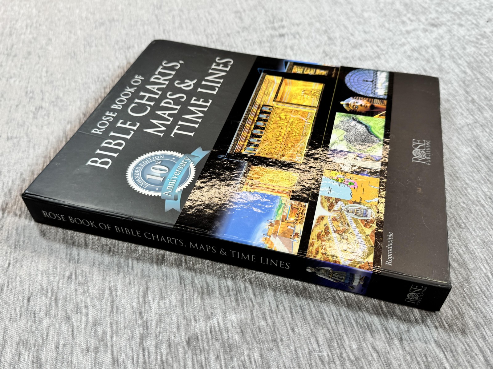 Rose Book Of Bible Charts Maps & Time Lines Rose Publishing Black HC Spiral