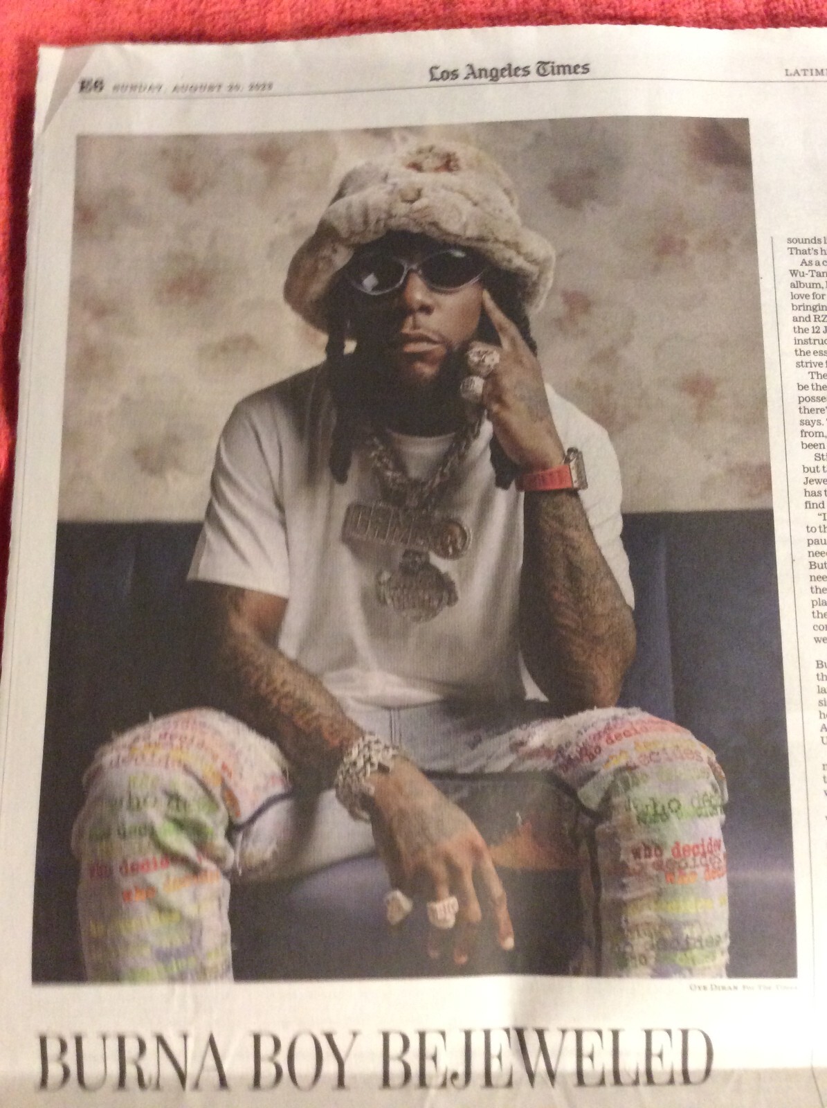 LA TIMES CALENDAR AUGUST 20 2023 THE GOSPEL OF BURNA BOY AMERICAN GRAFFITI AT 50