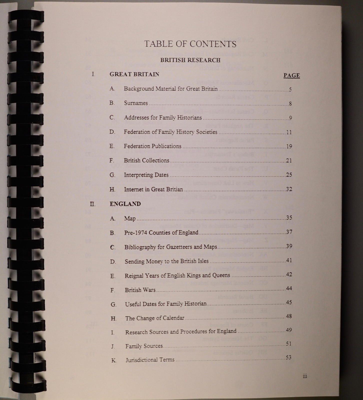 Elderhostel British Research Syllabus 1998 BYU Genealogy Seminar Helen Clegg