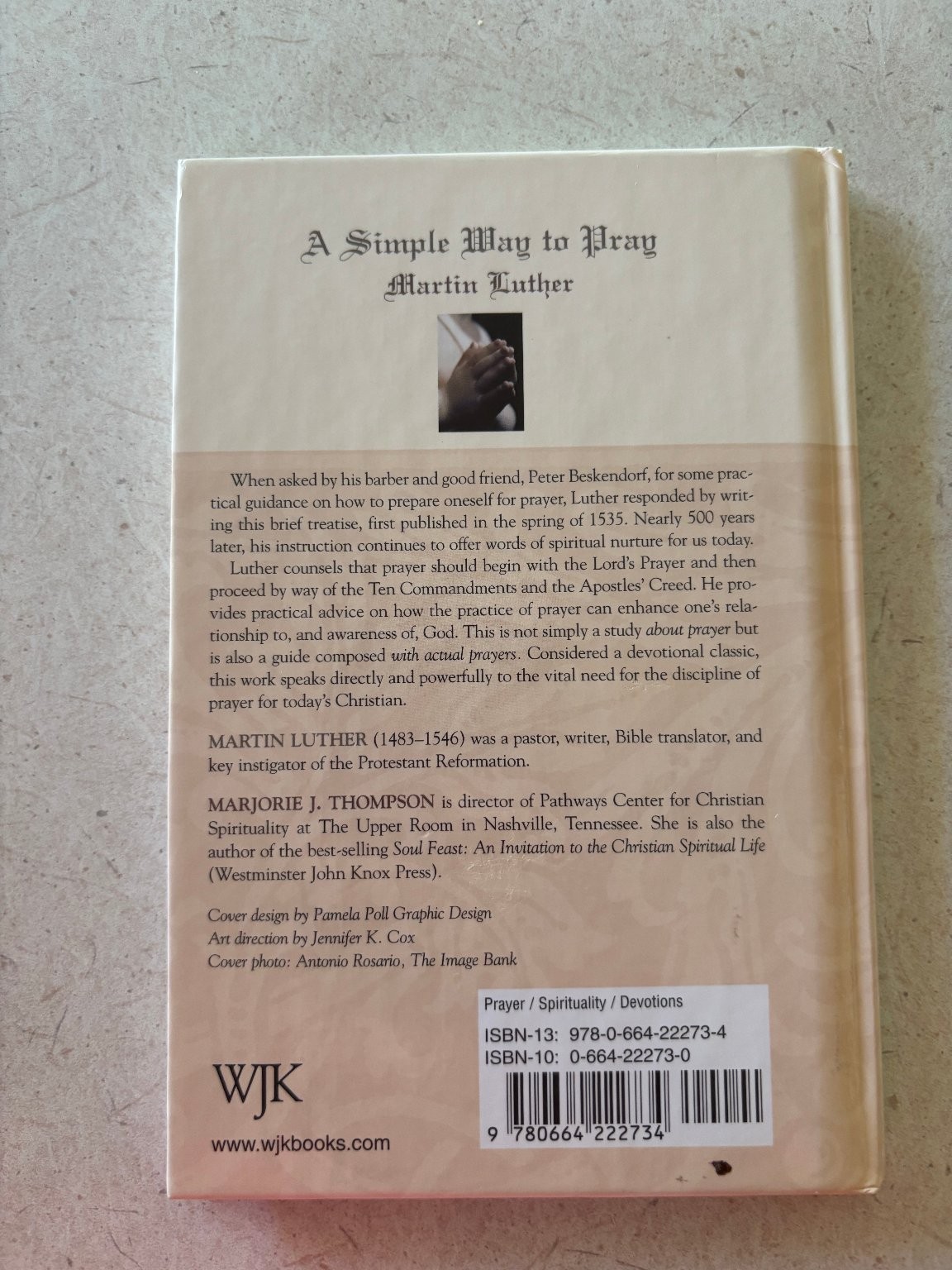 A Simple Way to Pray Martin Luther 2000 1st Ed 5th Printing Prayer Spirituality