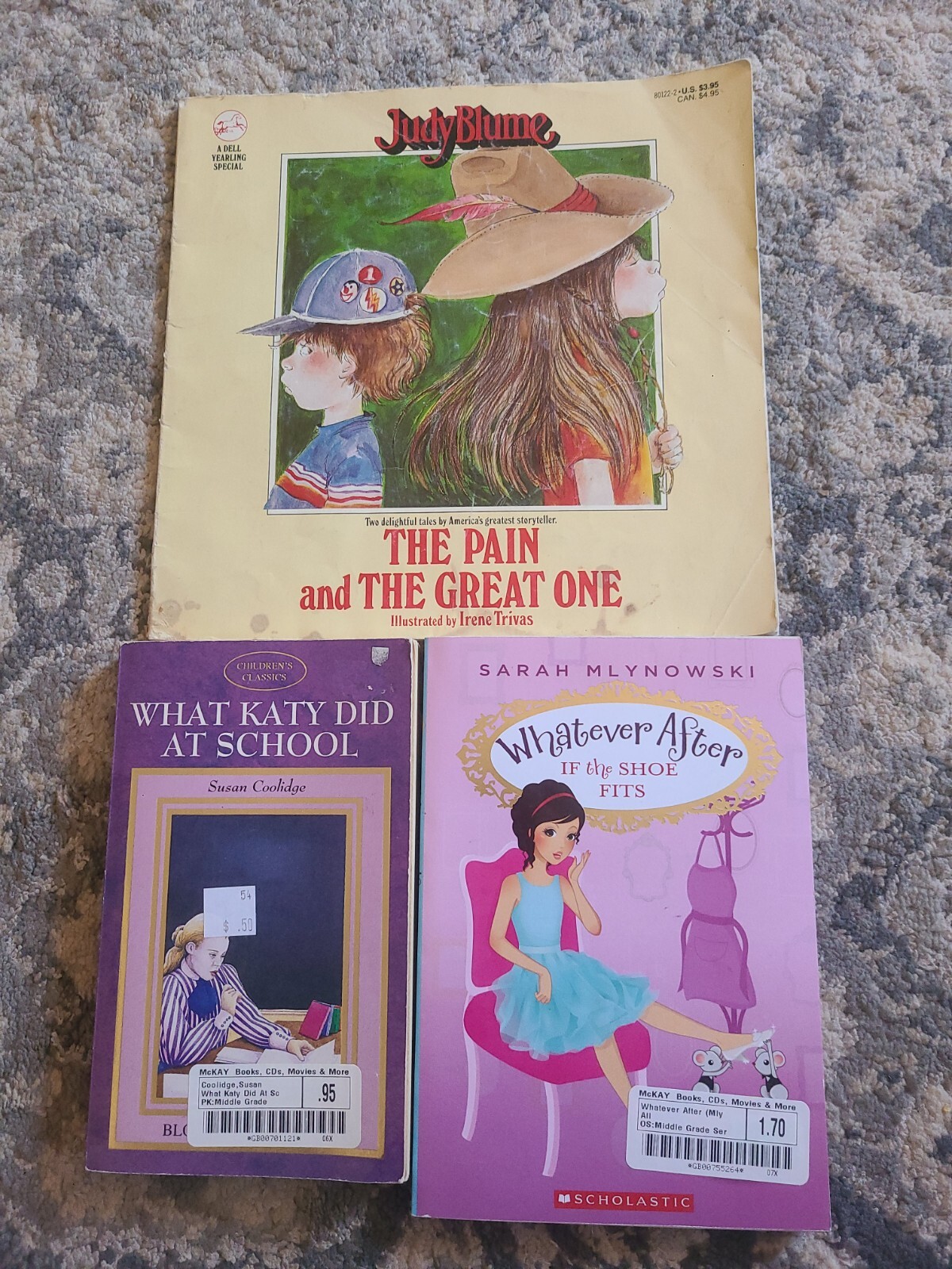 Mixed Lot of 3 Books. Susan Coolidge, Sarah Mlynowski, Judy Blume. Good Cond.