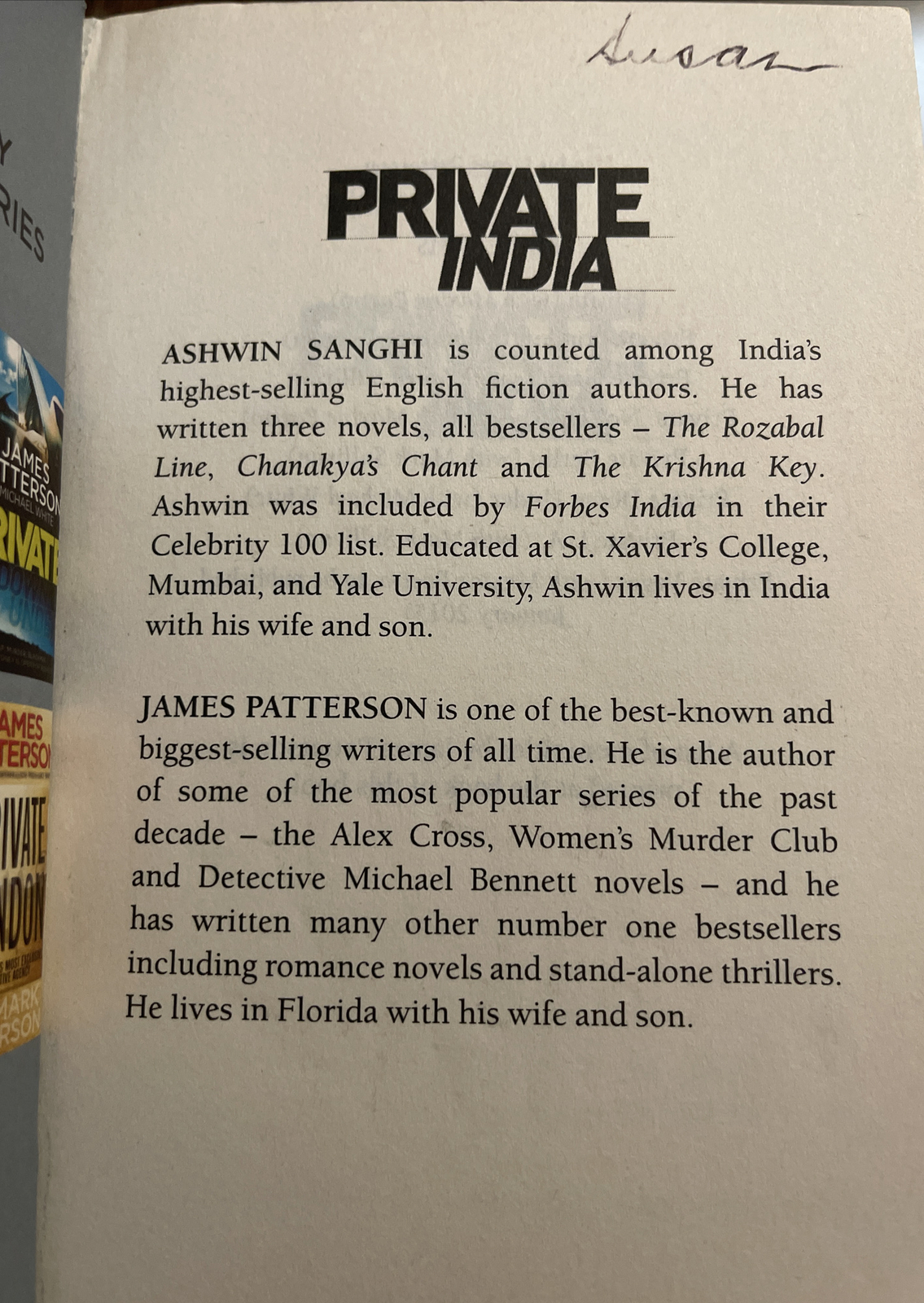 Ashwin Sanghi & James Patterso. Private India