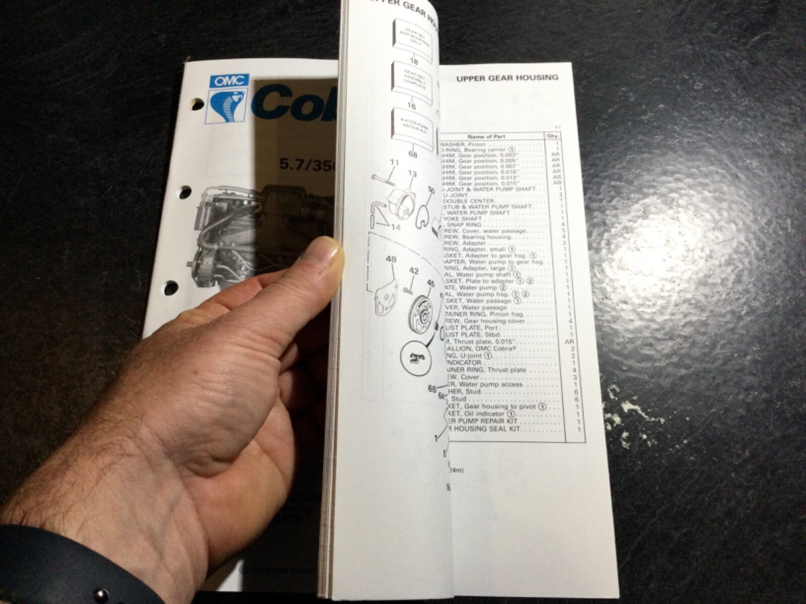 1989 OMC Cobra 5.7L & King Cobra 350 4V V8 Stern Drive Parts Catalog