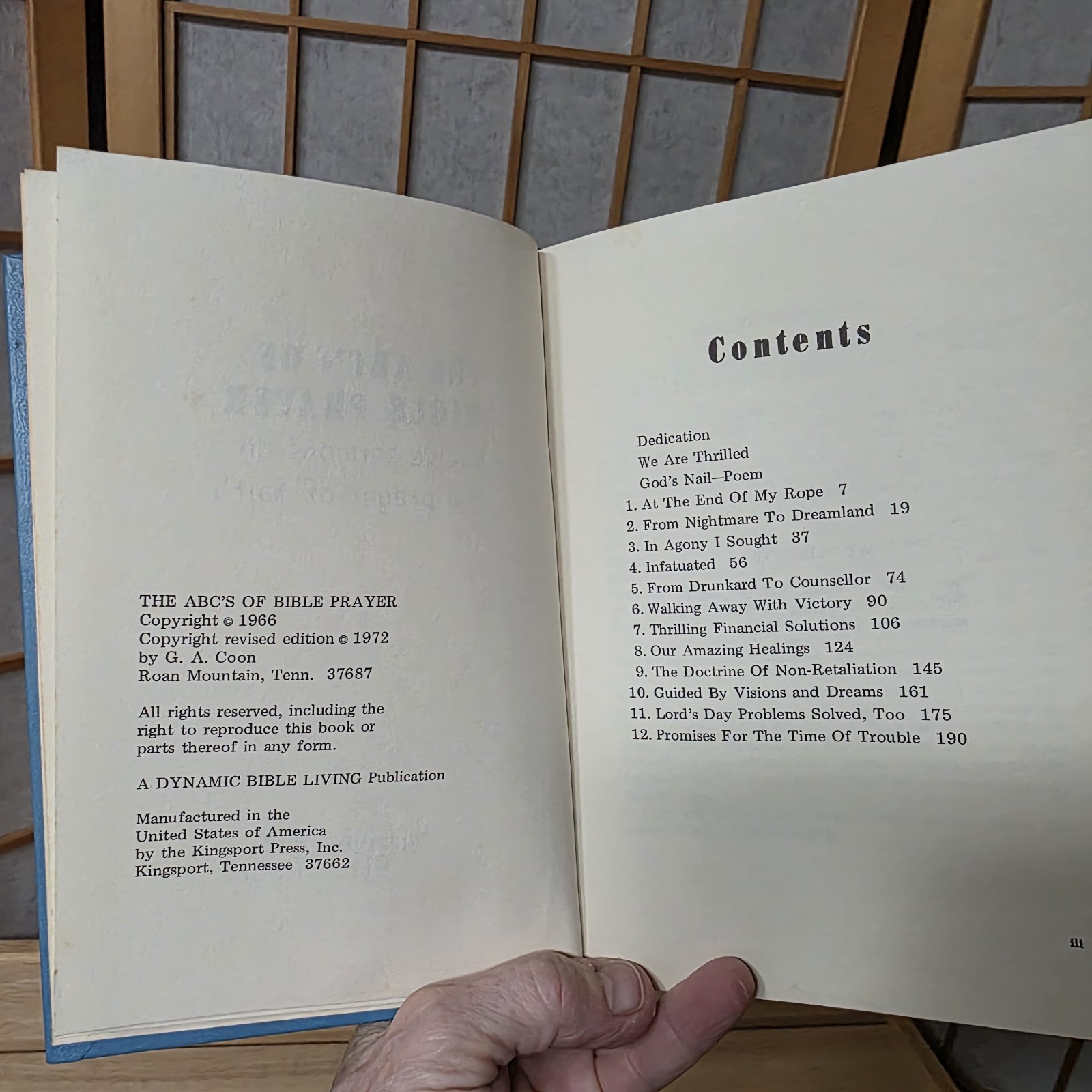 The ABC’s of Bible Prayer Twelve Sermons on the Prayer of Faith Glenn Coon 1972