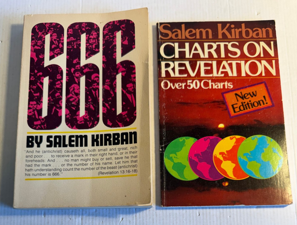 Salem Kirban 666 + Charts on Revelation Lot Vintage Paperbacks Lightly Read