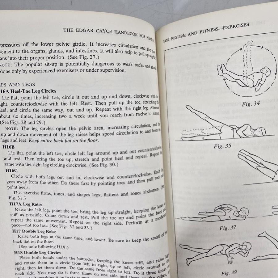 Edgar Cayce Handbook For Health Drugless Therapy Reilly Brod Black HC 1975 Vtg