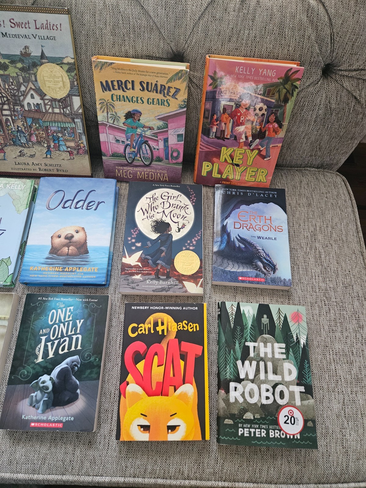 Award Winning Middle Grade School Books 8 HC, 7 PB (See Description Below)