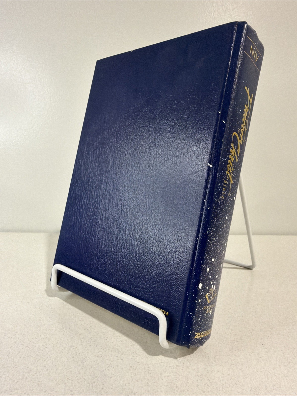 Freedom in Christ Bible by Zondervan Staff Blue 2001 Paint Splatter On Book