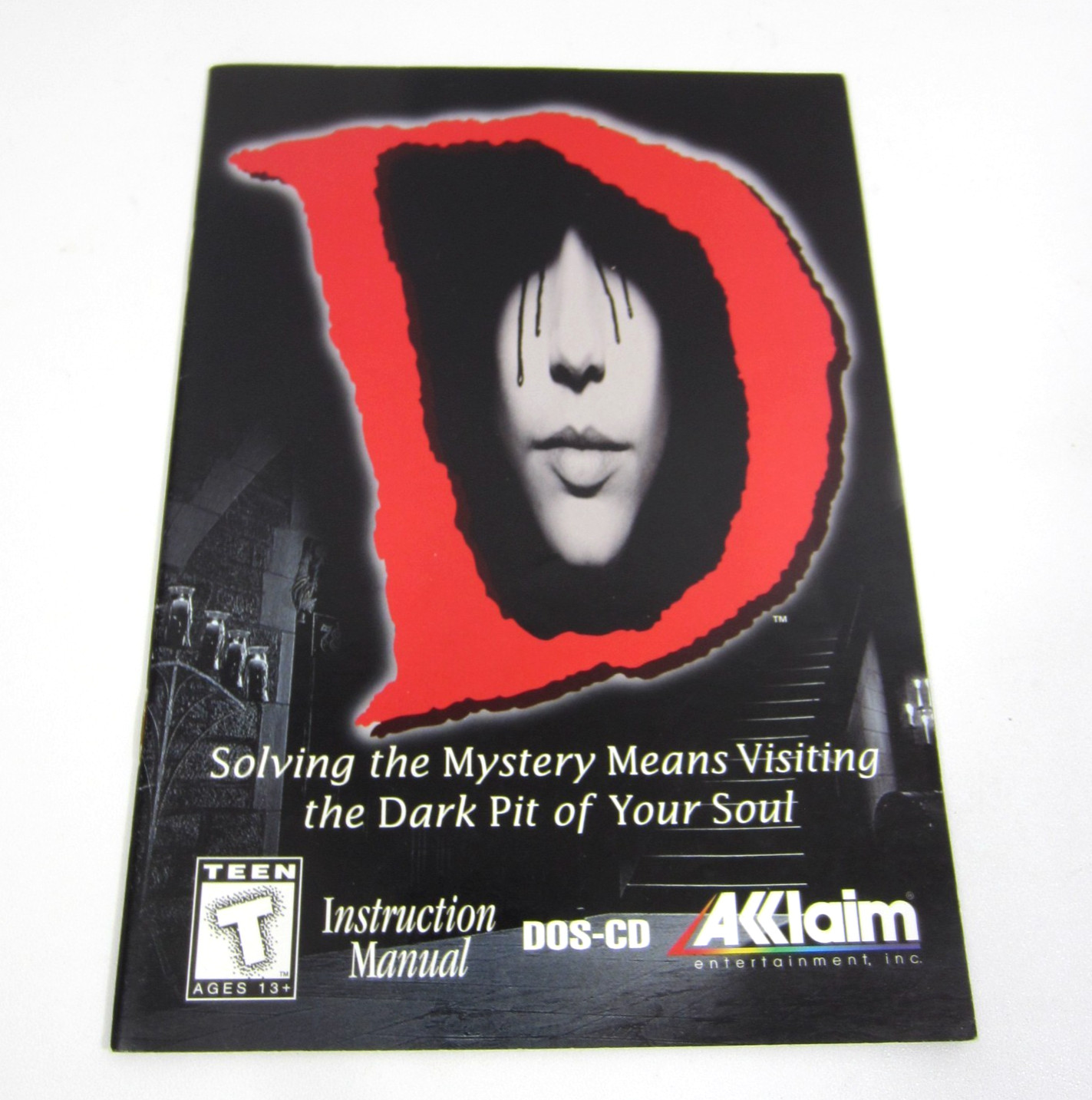„D“ Video Game Acclaim DOS CD ROM Manual ONLY Kenji Eno PC 1995