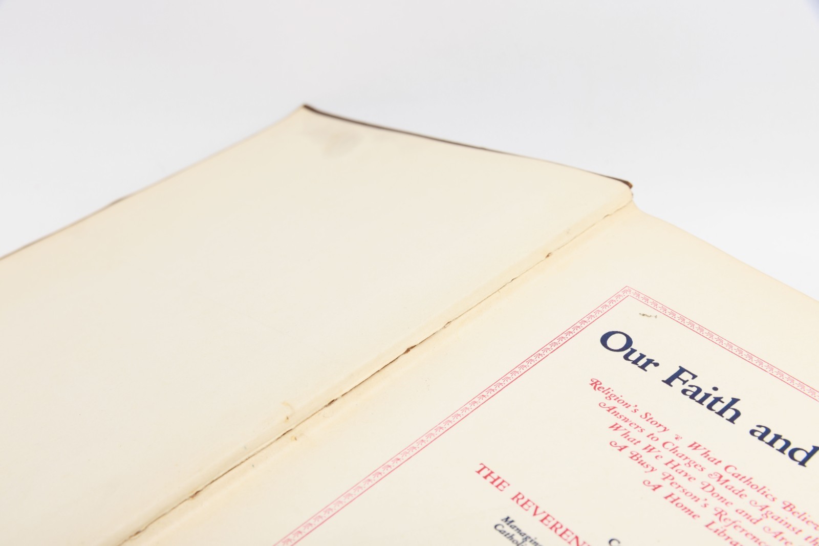 Antique Our Faith and the Facts by CF Donovan MA Hardcover 1925