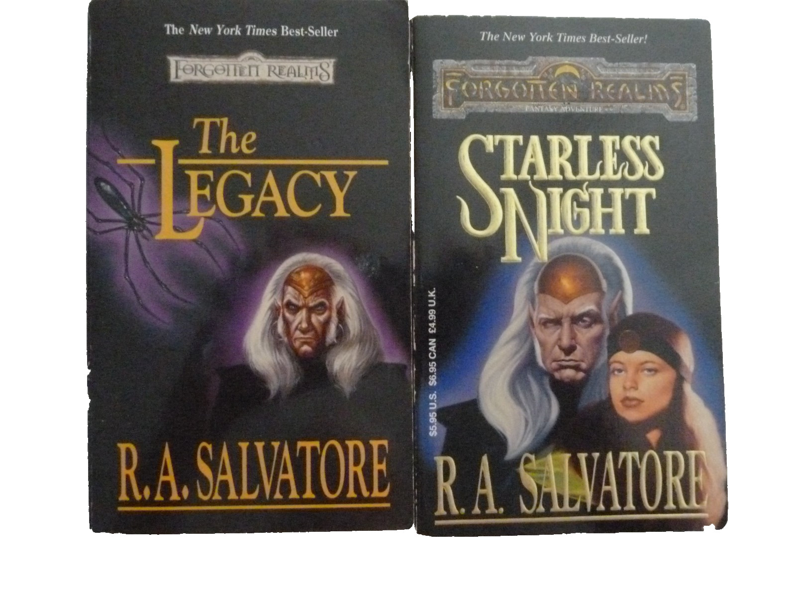 FOUR (4) R. A. SALVATORE box set MMpaperback in Drizzt series:Legacy of the Drow